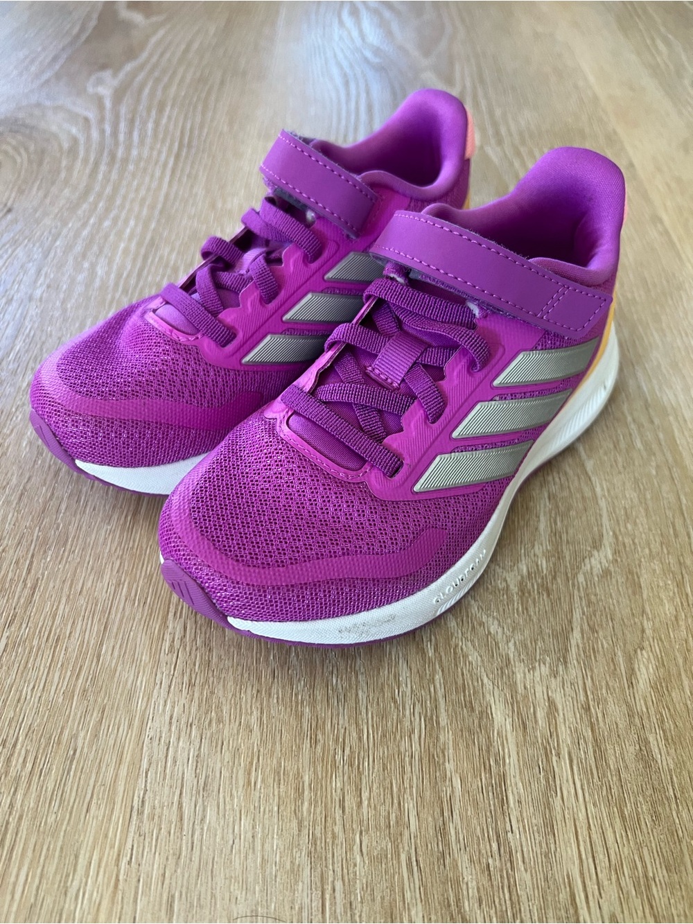 adidas Kids Purple Mesh Athletic Sneakers size 11